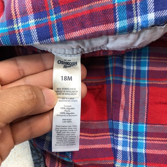 Oshkosh Baby Boy Denim Overall Size 18 Months - Picture 7 of 7